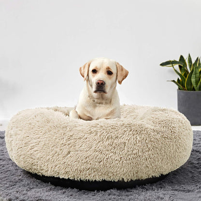 Ultimate Comfort for Your Pup: Washable Large Donut Dog Bed - Cozy Round Cuddler for Medium Dogs