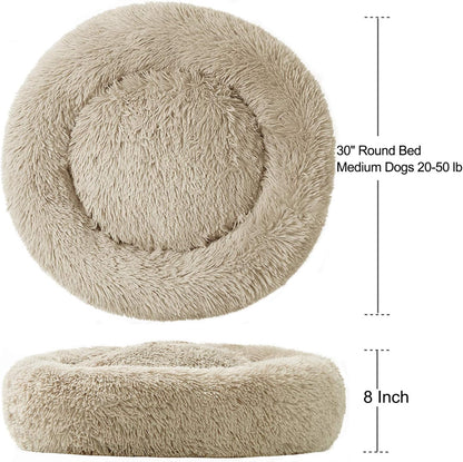 Ultimate Comfort for Your Pup: Washable Large Donut Dog Bed - Cozy Round Cuddler for Medium Dogs